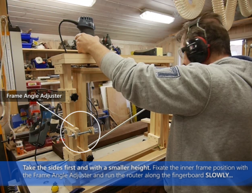 Fingerboard Radius Jig in action